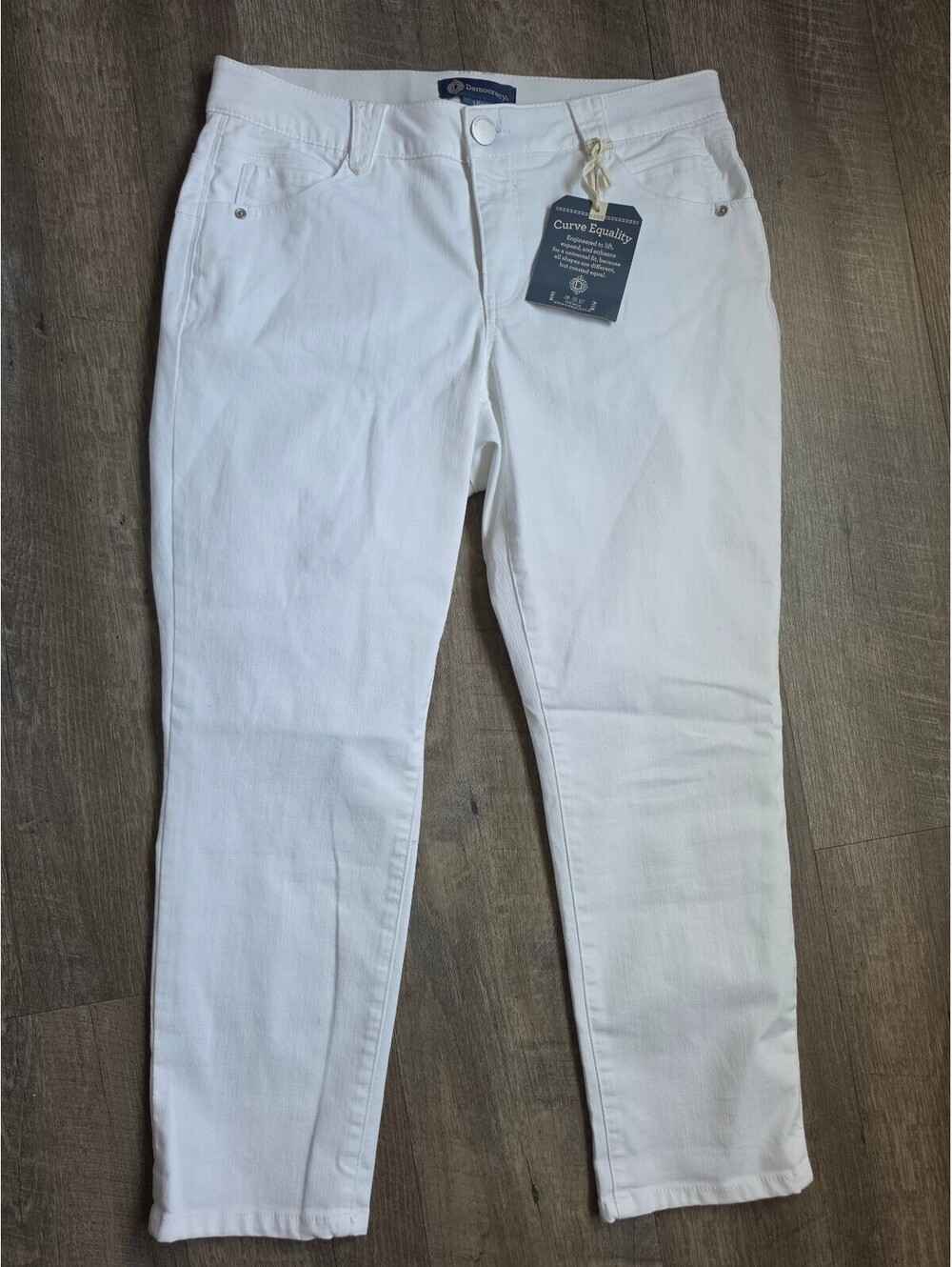 Democracy White Ab'solution Curve Equalizer Jeans Size 16W